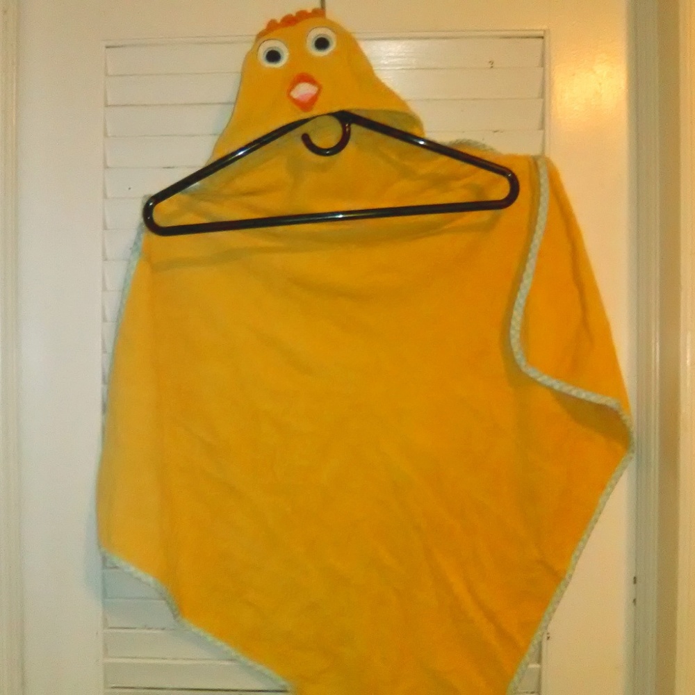 Chicken Baby Bath Towel Infant Size Yellow